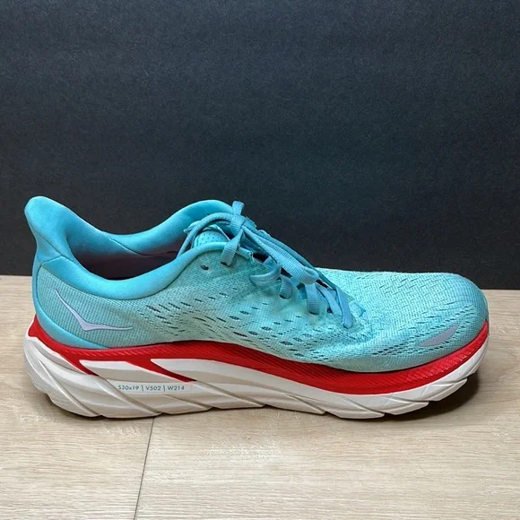 HOKA ONE ONE W CLIFTON 8 - Watercolor / Eggshell / Blue, WOMENS SIZE 8 US - Picture 8 of 11